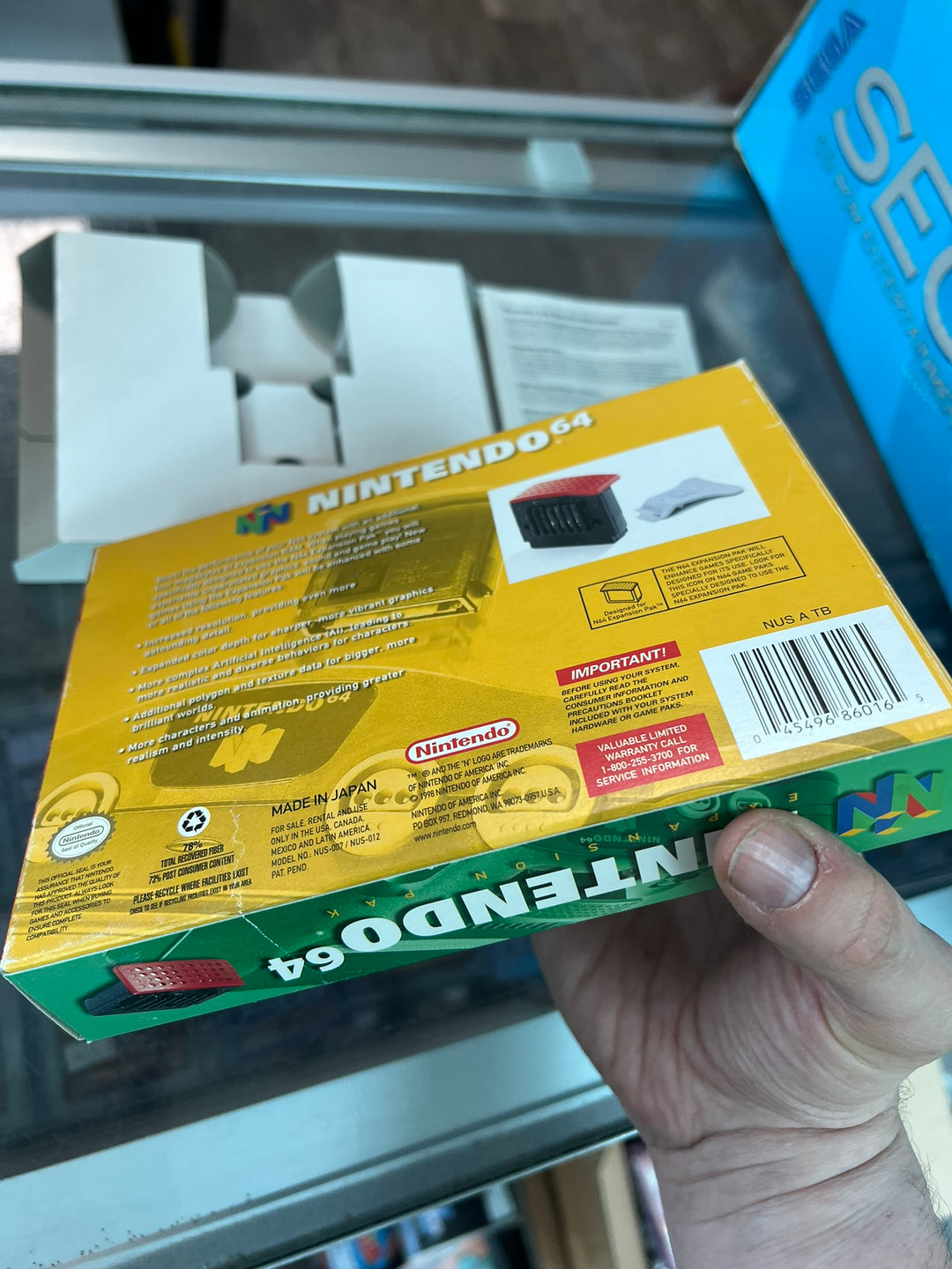 EMPTY BOX ONLY Nintendo 64 Expansion Pak & Inserts    CO72126