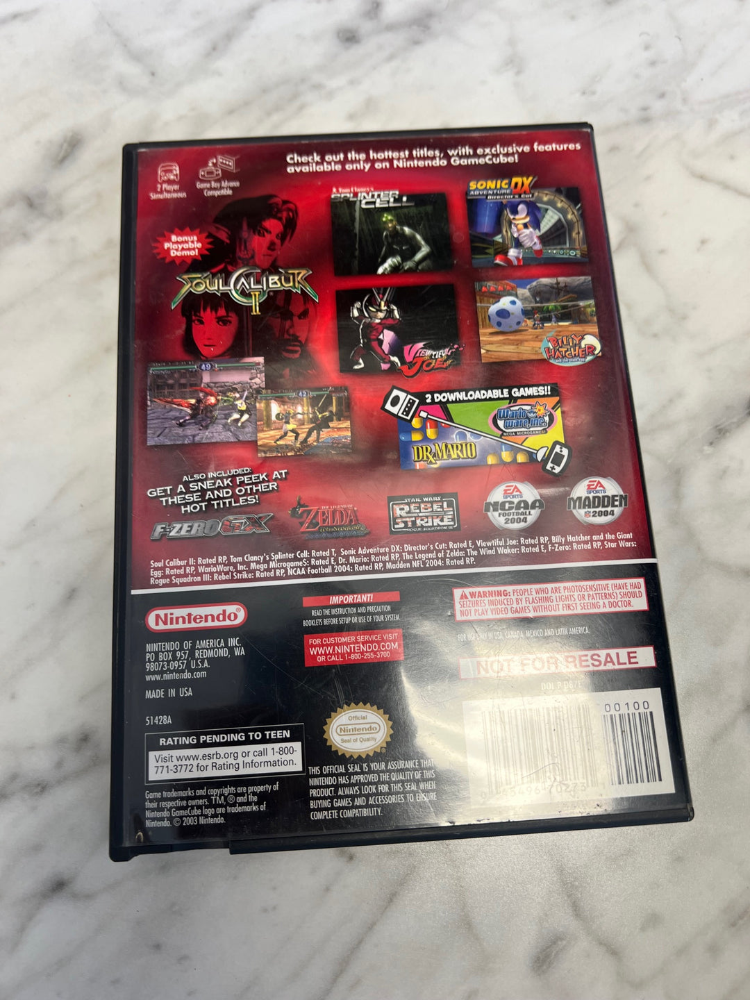 Nintendo Gamecube Preview Disc Case Only CO63025