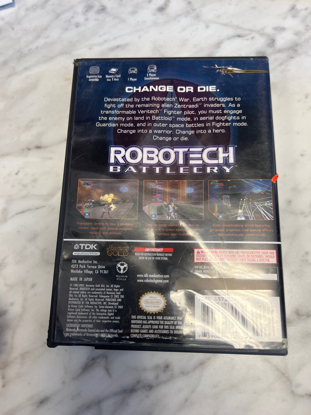 Robotech Battlecry Nintendo Gamecube Case Only CO63025