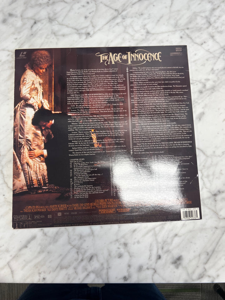 The Age of Innocence Laserdisc Movie    LD121624