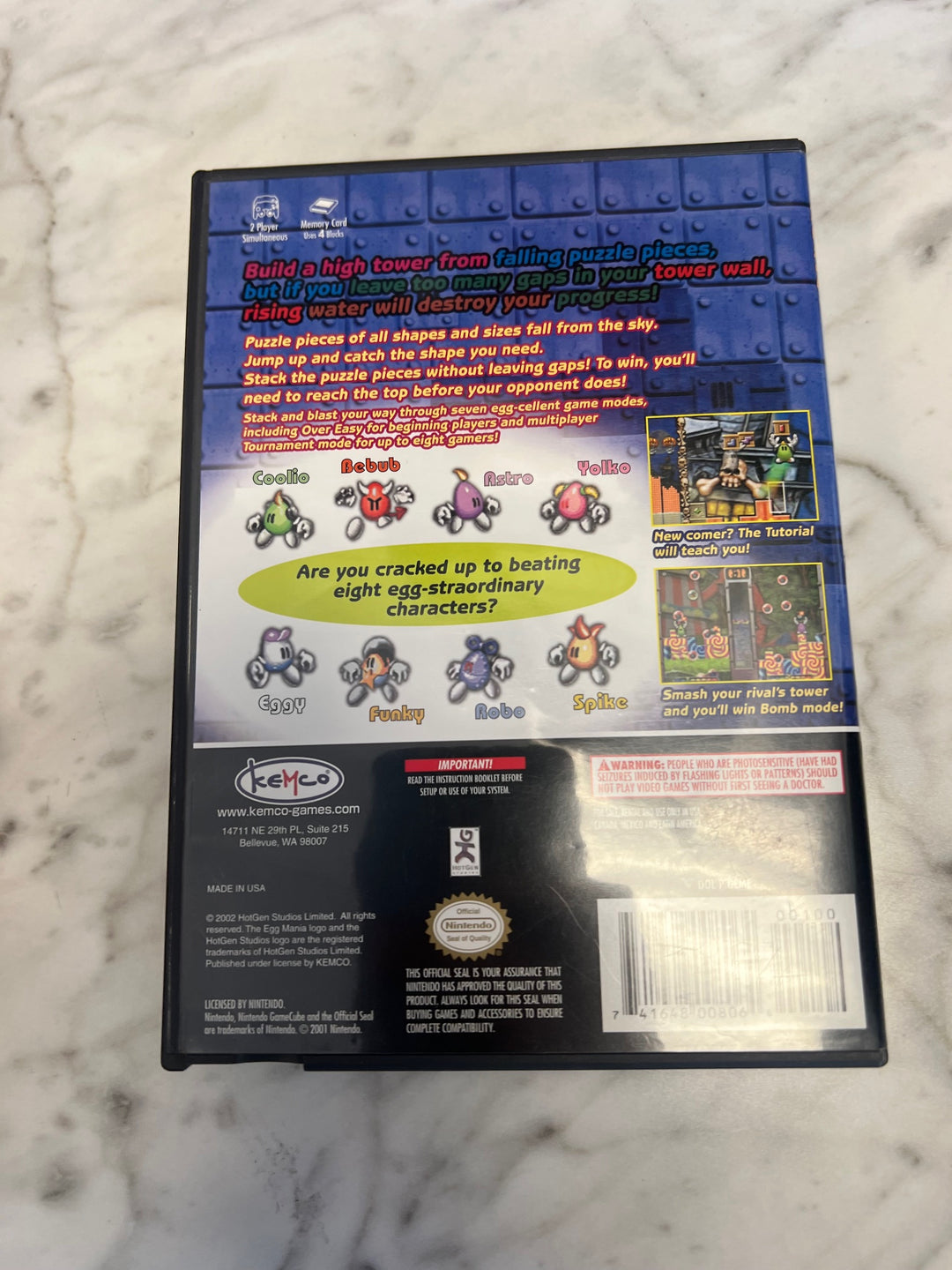 Egg Mania Eggstreme Madness Nintendo Gamecube Case Only CO63025