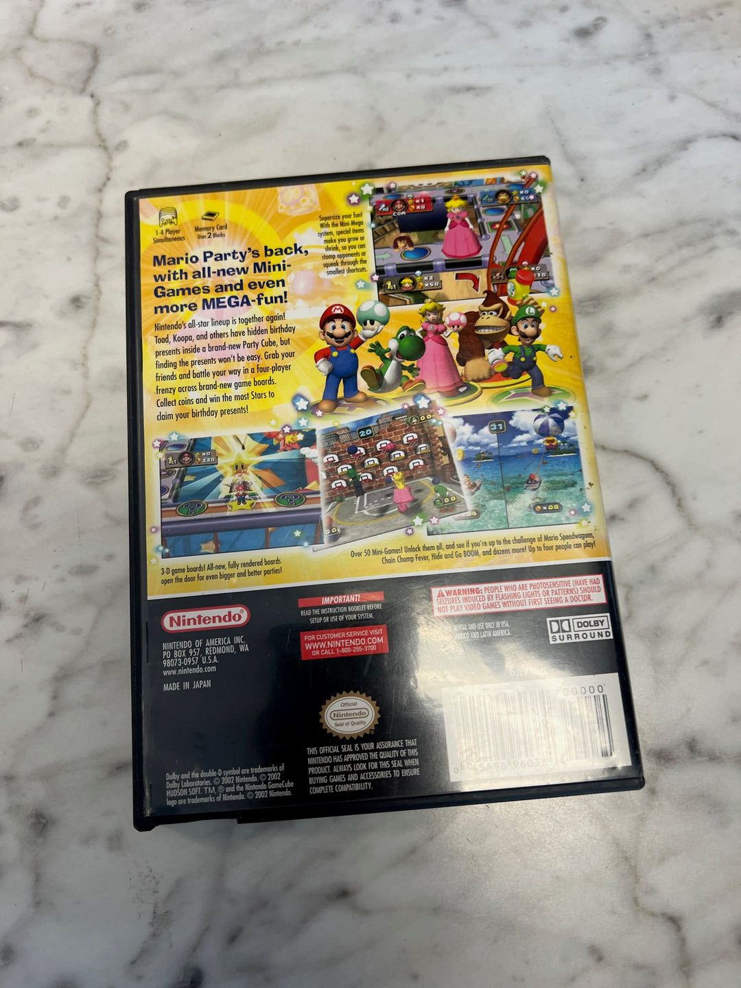 Mario Party 4 Nintendo Gamecube Case Only CO63025