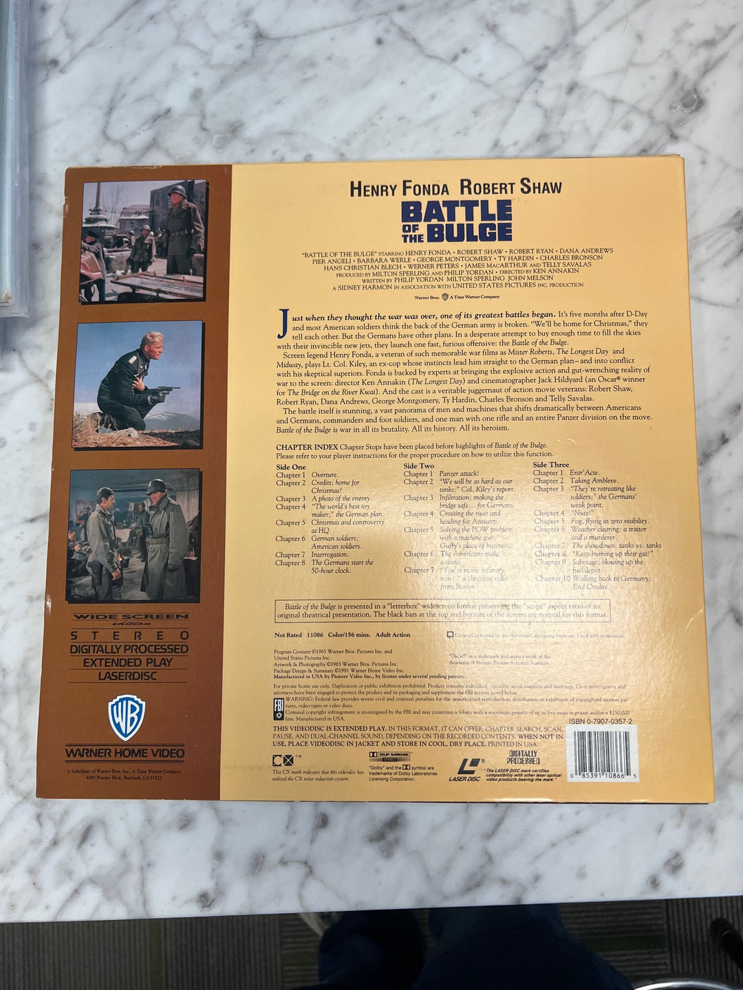 Battle of the Bulge Laserdisc Movie    LD121624