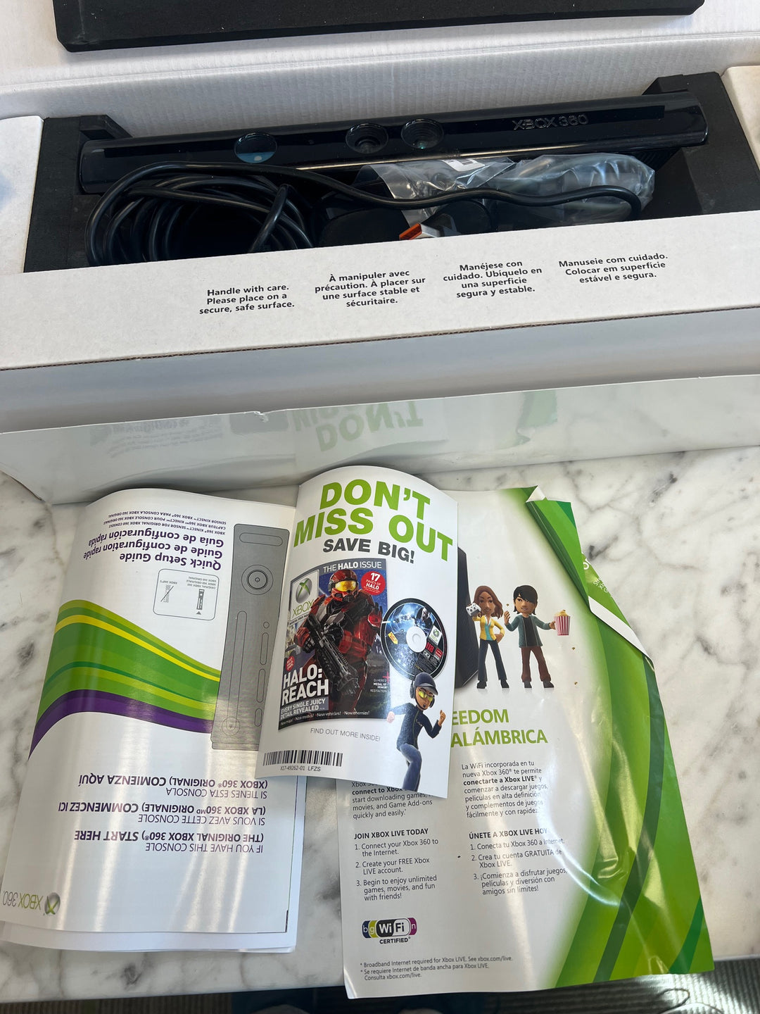 Xbox 360 Kinect Sensor in Box A63025