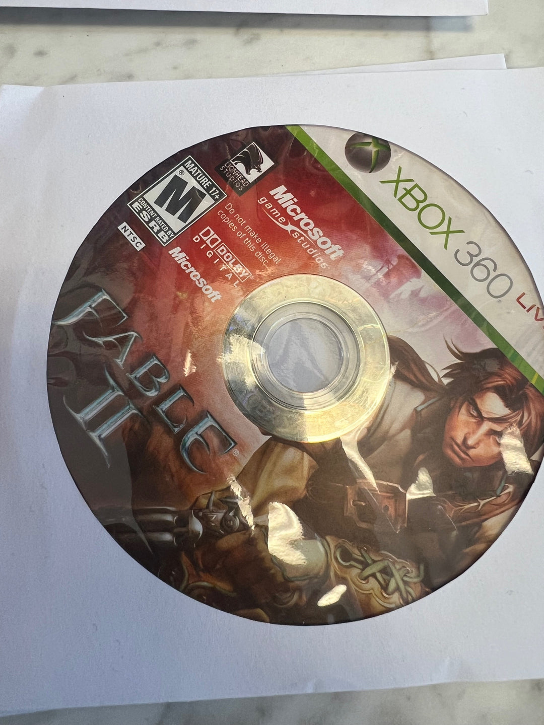 Fable II for Xbox 360 Disc Only No Case/Manual DU62724