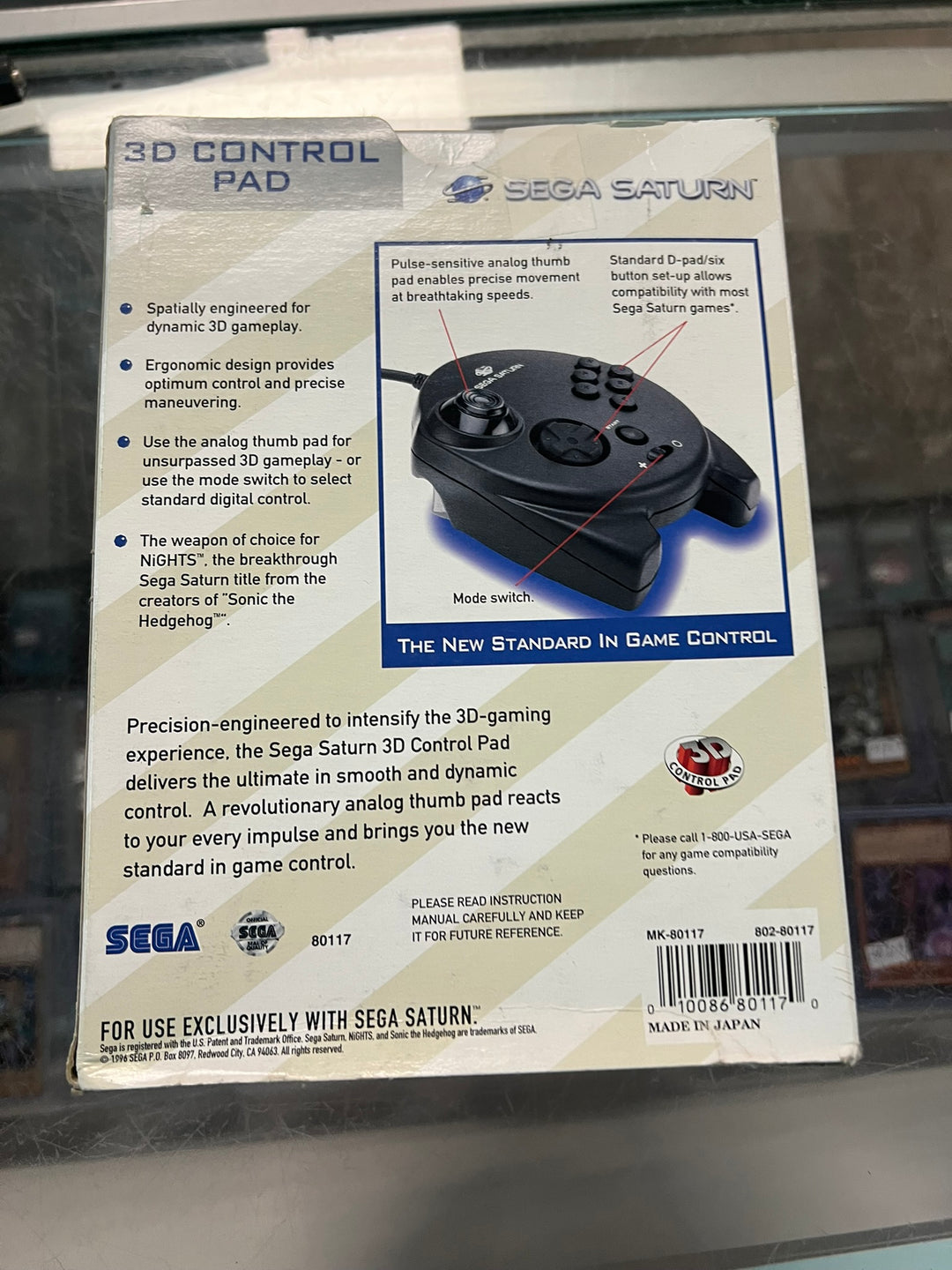 EMPTY BOX ONLY Sega Saturn 3D Control Pad CO72126