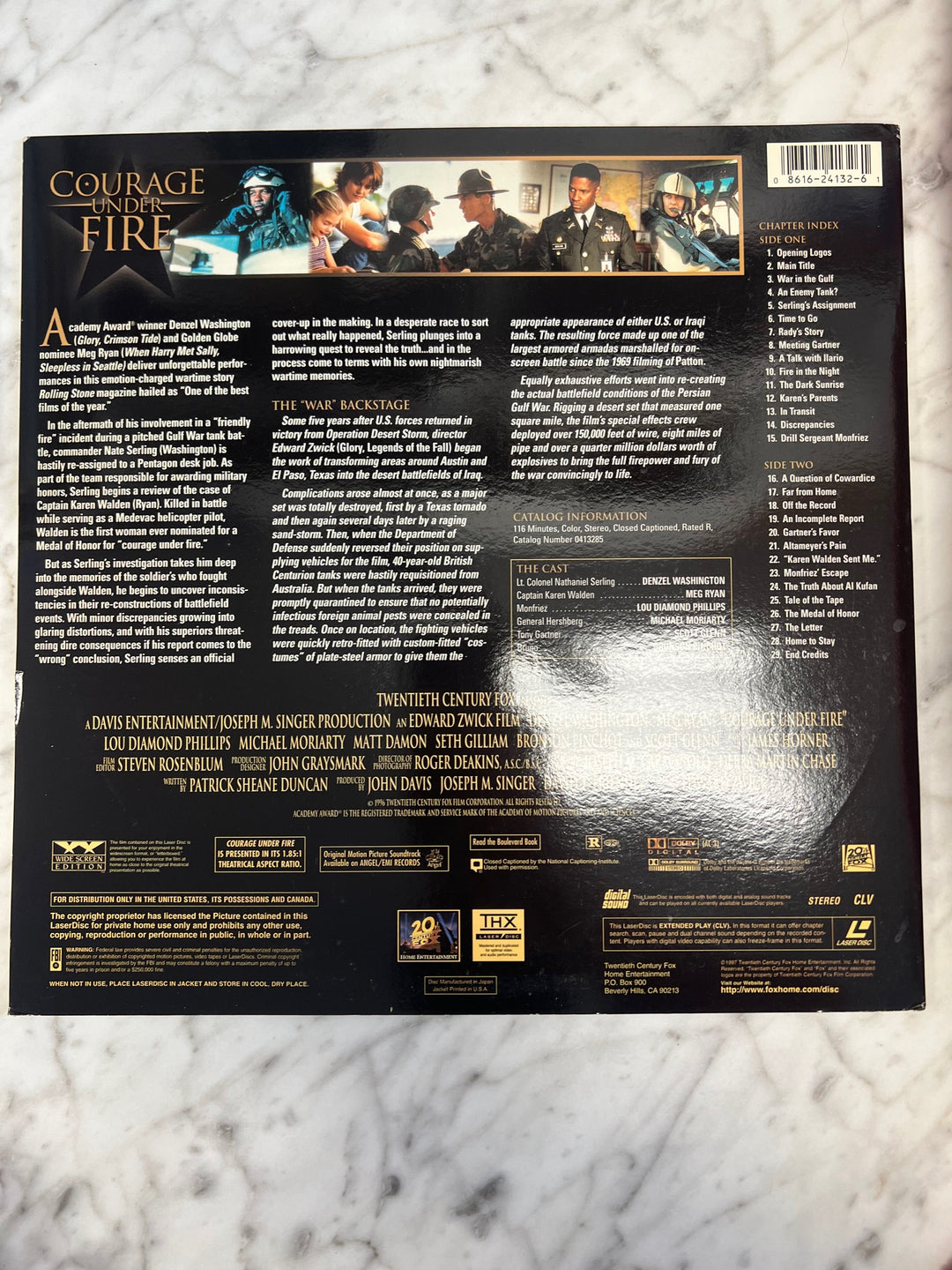 Courage Under Fire Laserdisc Movie    LD121624