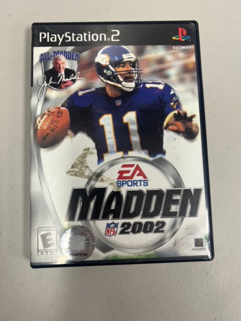 Madden NFL 2002 for Playstation 2 PS2 in case. Tested and Working.     DO63024