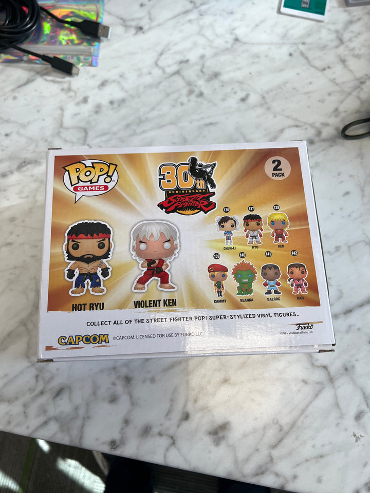 Funko Pop! Street Fighter Hot Ryu & Violent Ken Gamestop Exclusive 2 Pack