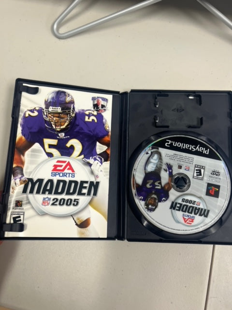 Madden NFL 2005 for Playstation 2 PS2 in case. Tested and Working.     DO63024