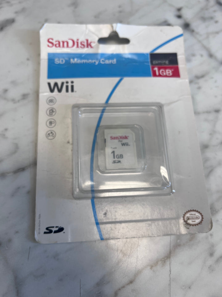 Official Nintendo Wii Sandisk 1GB SD Card Memory Card Brand New Rough Packaging N92625
