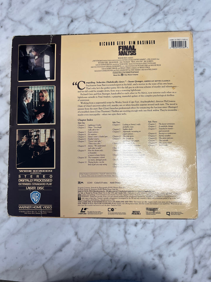 Final Analysis Laserdisc Movie    LD121624