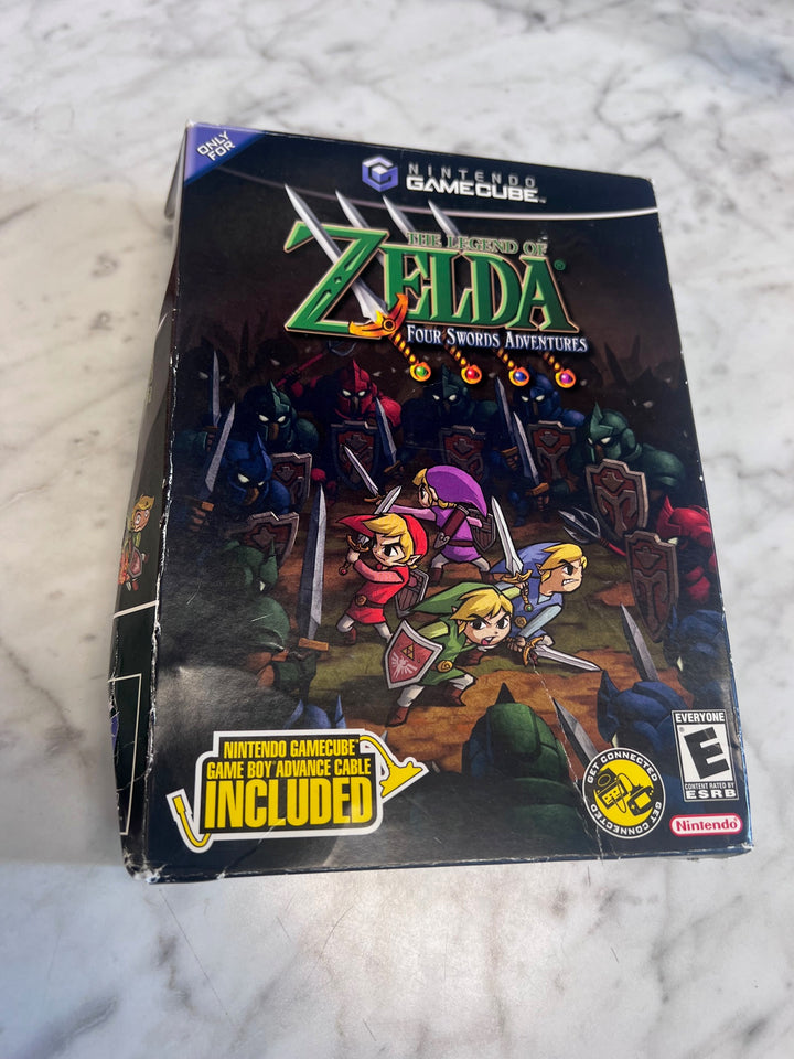 Zelda Four Swords Adventures Gamecube Crushed box and link cable ONLY CO92625