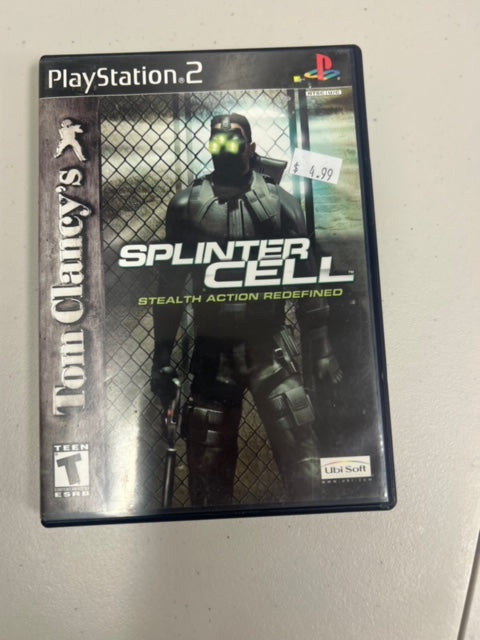 Tom Clancy's Splinter Cell for Playstation 2 PS2 in case. Tested and Working.     DO63024