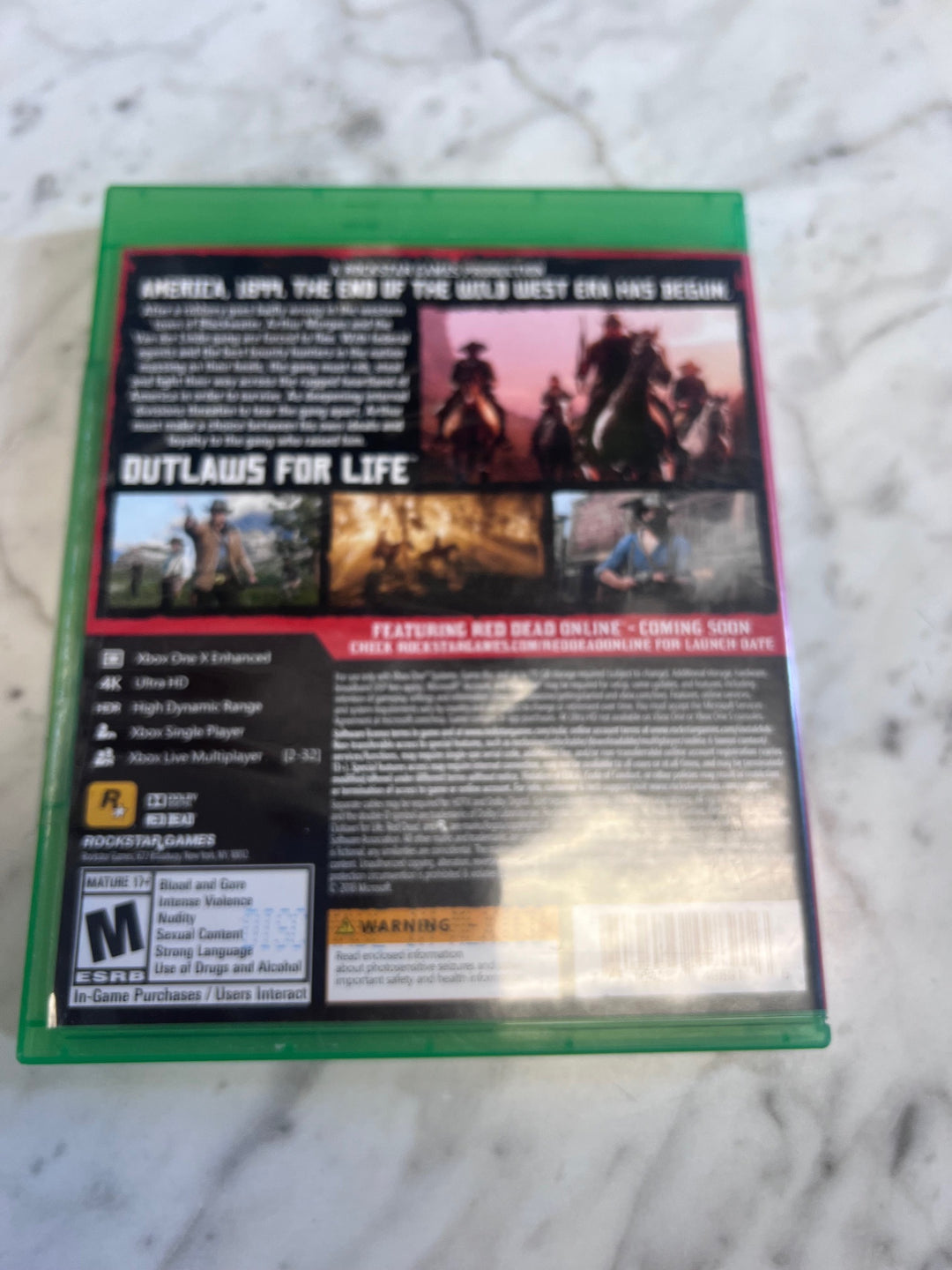 Red Dead Redemption II Xbox One CASE AND ART ONLY CO92625
