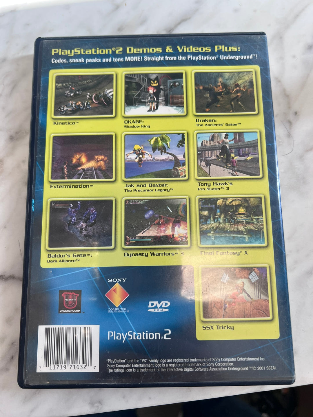 Playstation Underground Jampack Winter 2001 Demo Disc DE11926