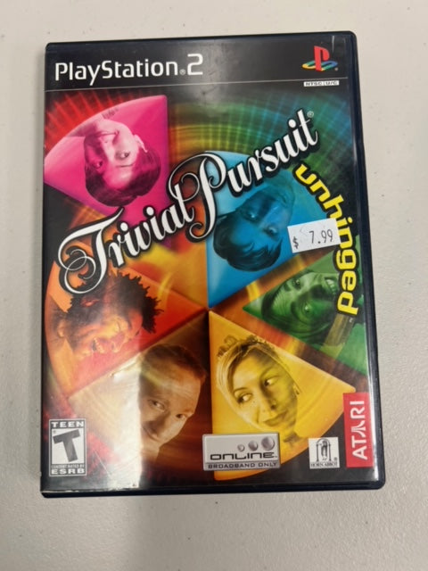 Trivial Pursuit Unhinged for Playstation 2 PS2 in case. Tested and Working.     DO63024