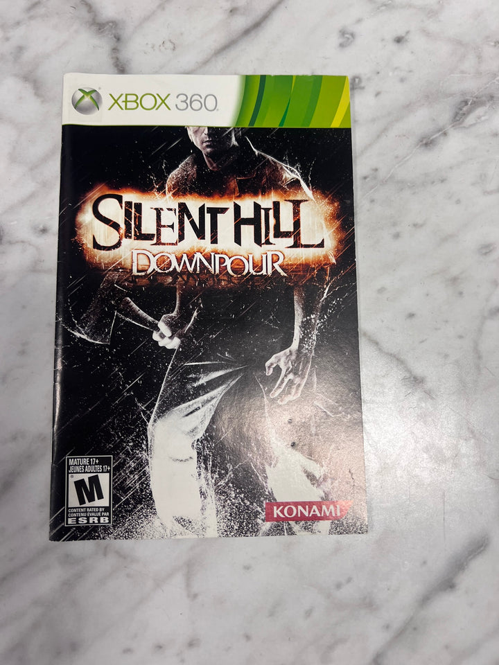 Silent Hill Downpour Xbox 360 Manual ONLY CO11926