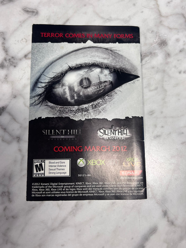 Silent Hill Downpour Xbox 360 Manual ONLY CO11926