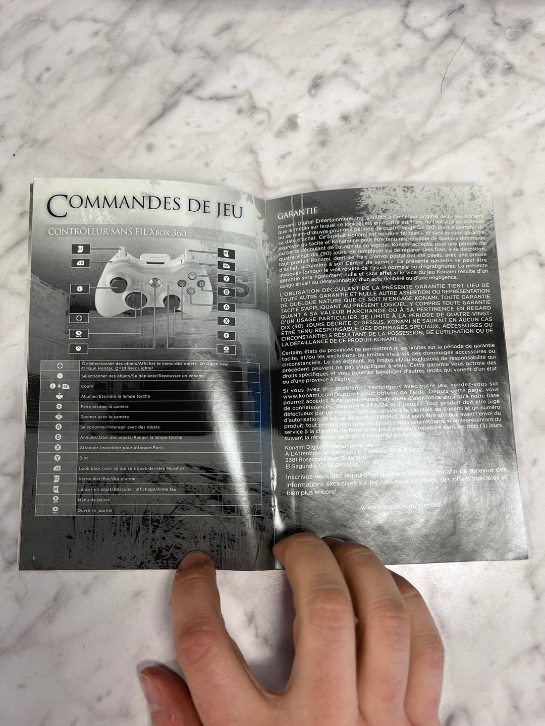 Silent Hill Downpour Xbox 360 Manual ONLY CO11926