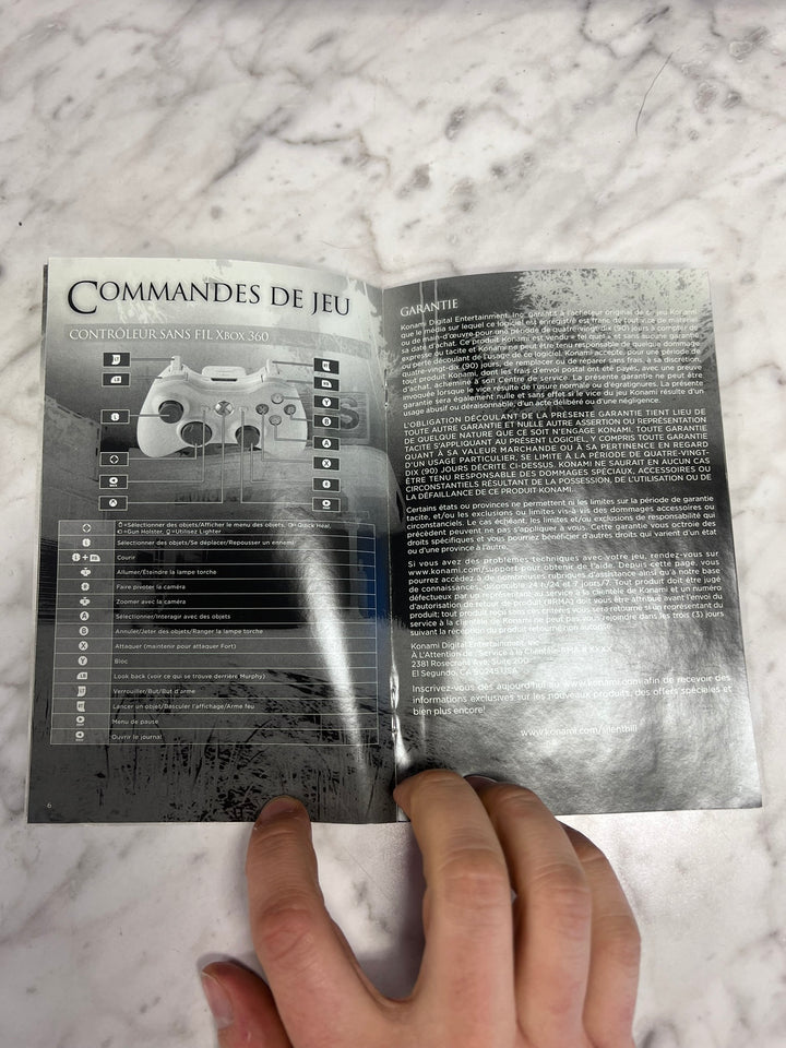 Silent Hill Downpour Xbox 360 Manual ONLY CO11926
