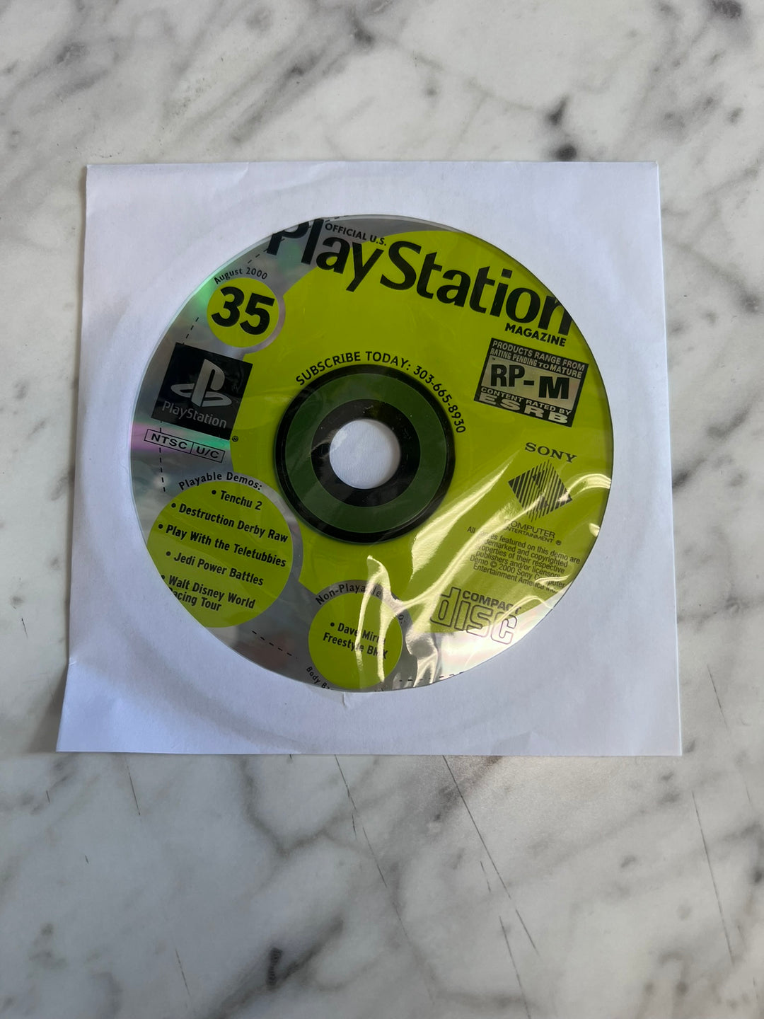 Official Playstation Magazine #35 August 2000 Demo Disc ONLY (No Magazine!) DE12026