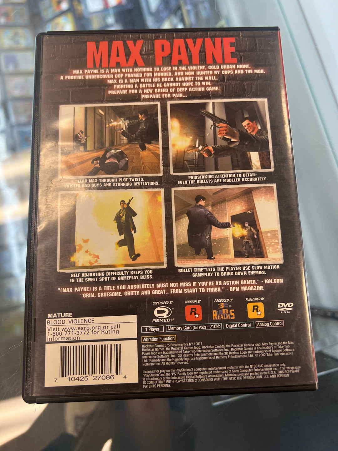 Max Payne for Playstation 2 PS2 in case. Tested and Working.     DO63024