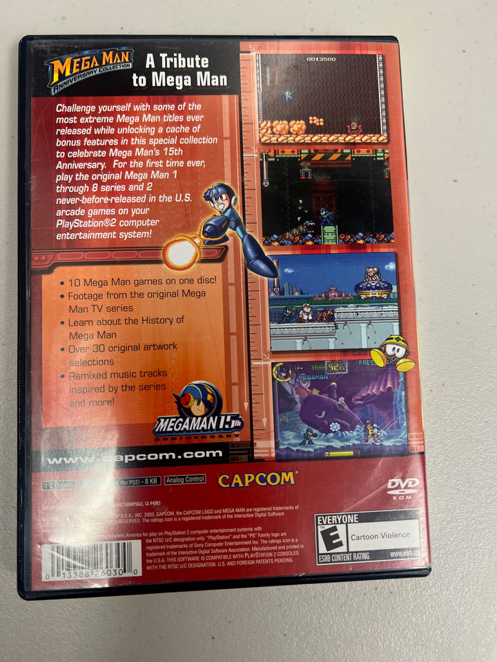 Mega Man Anniversary Collection for Playstation 2 PS2 in case. Tested and Working.     DO63024