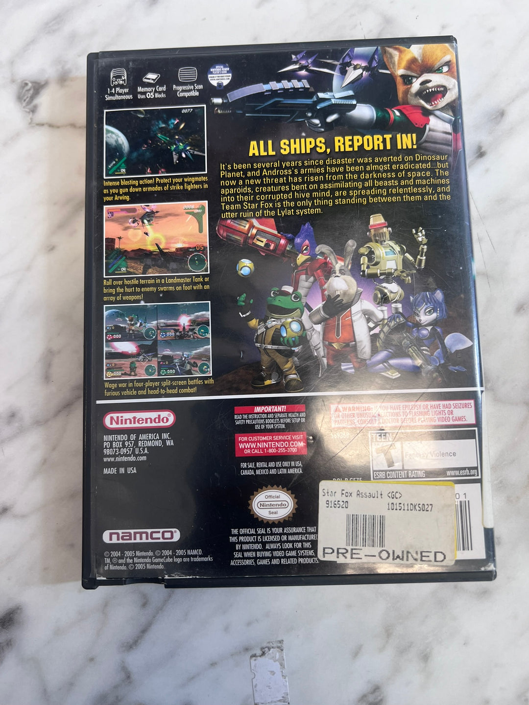 Star Fox Assault Nintendo Gamecube Case & Manual ONLY NO GAME  CO11926