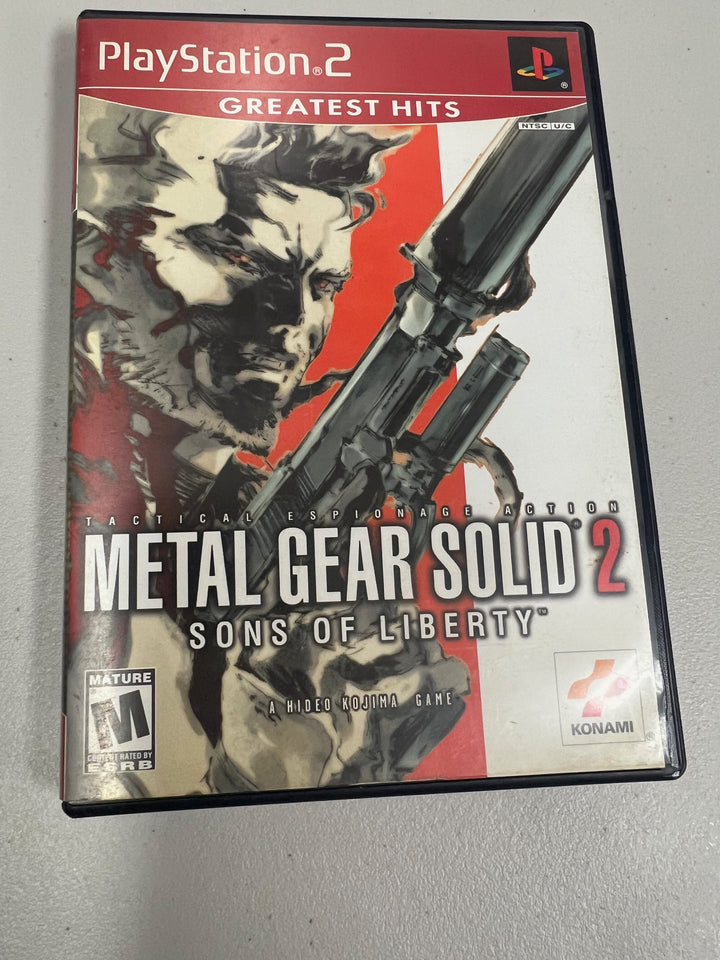 Metal Gear Solid 2 Sons of Liberty for Playstation 2 PS2 in case. Tested and Working.     DO63024
