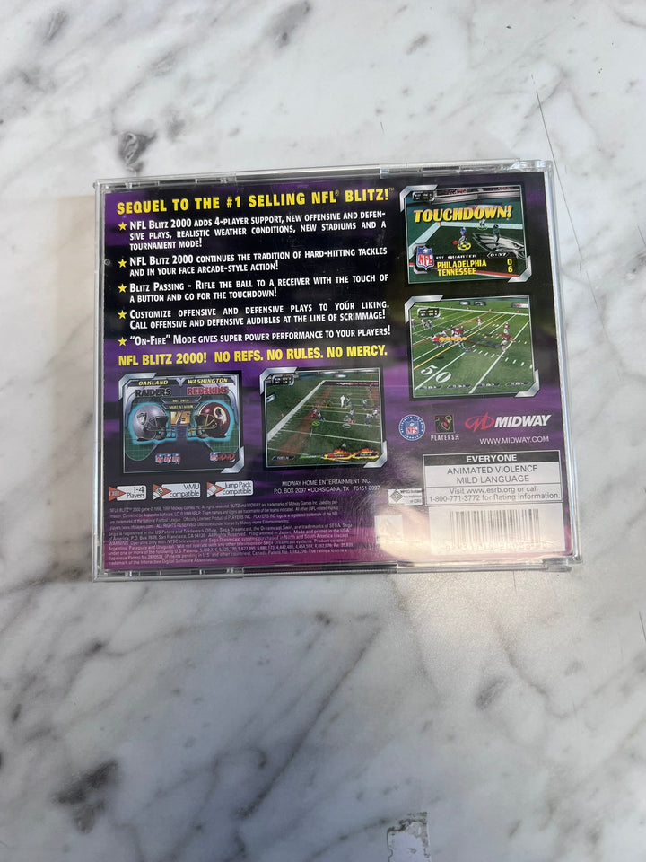 NFL Blitz 2000 Sega Dreamcast Case & Manual ONLY NO GAME  CO11926