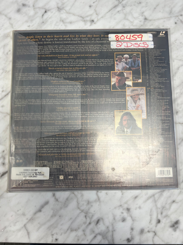 Legends of the Fall Laserdisc Movie    LD121624