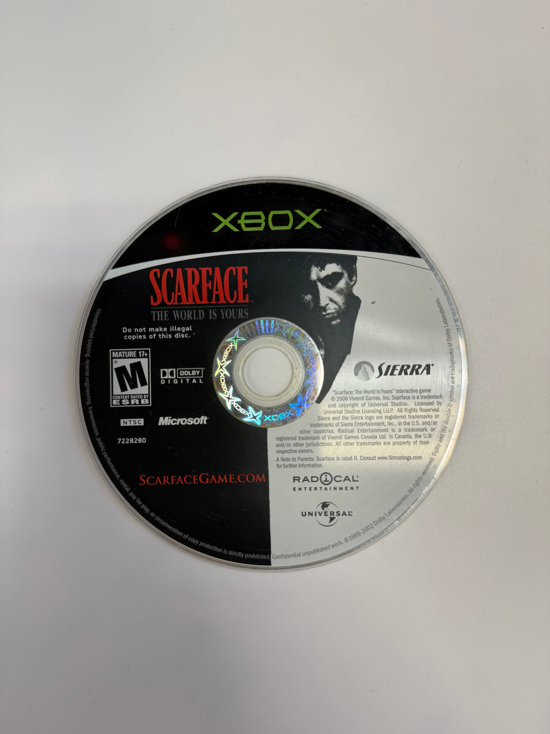 Scarface The World Is Yours *DISC ONLY* - Original Xbox DI72926
