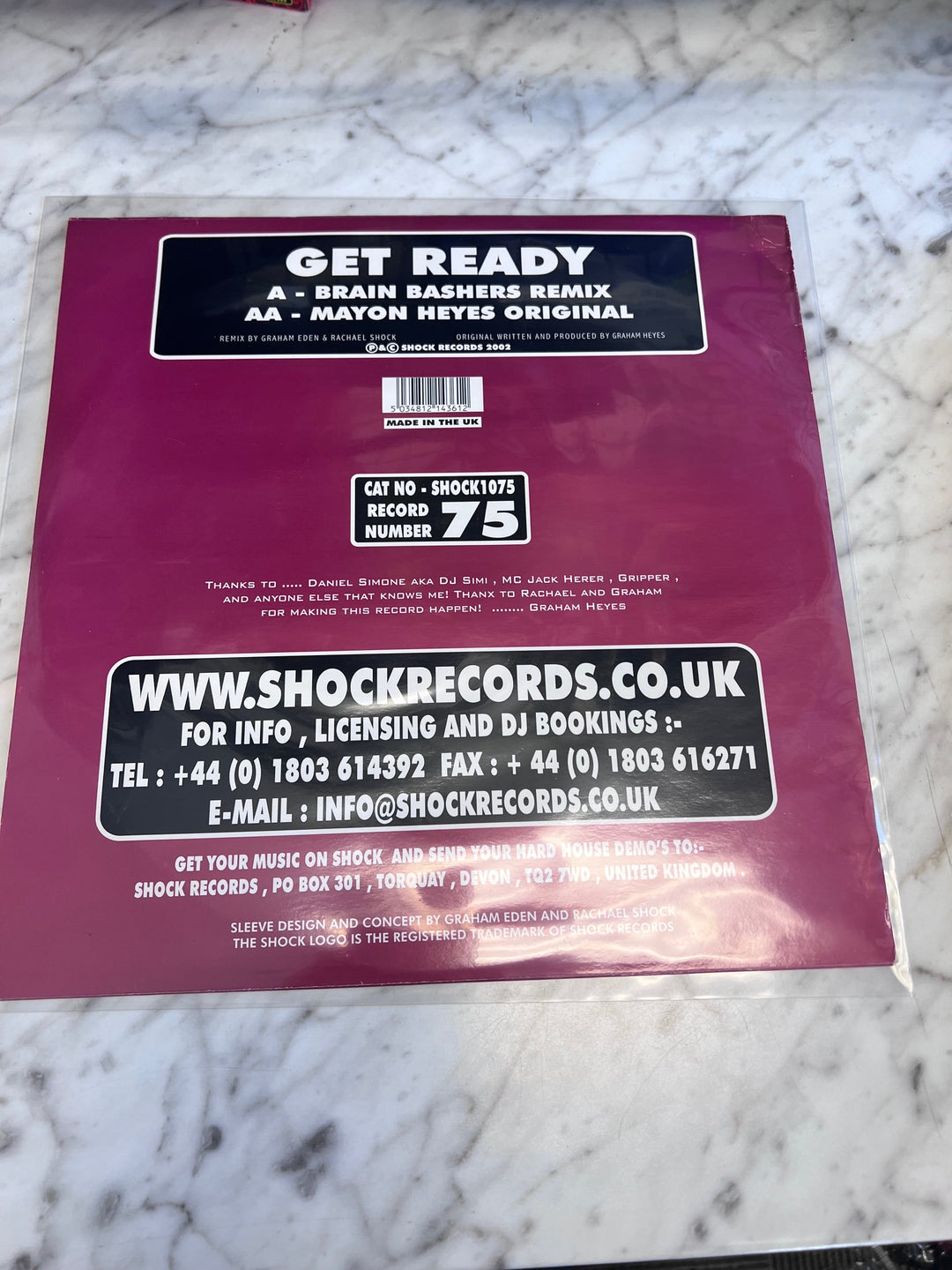 Brain Bashers vs Mayon Heyes - Get Ready (VG+) Condition Vinyl Record VR92825