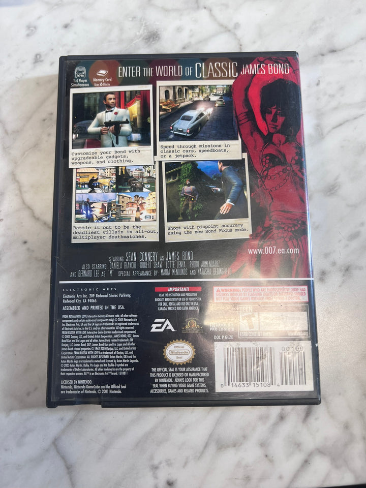 007 From Russia With Love Nintendo Gamecube Case & Manual ONLY NO GAME  CO11926
