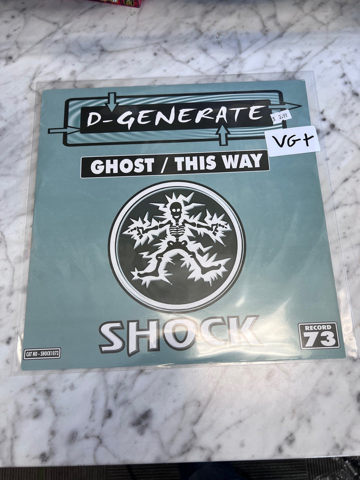 D-Generate - Ghost / This Way (VG+) Condition Vinyl Record VR92825