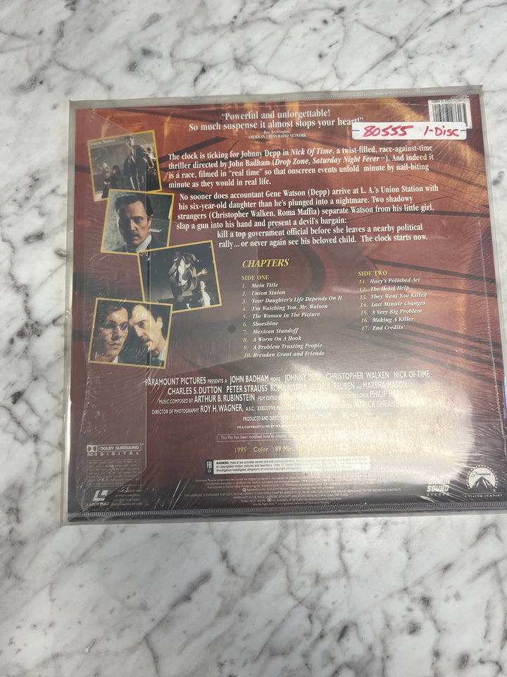 Nick Of Time Laserdisc Movie    LD121624