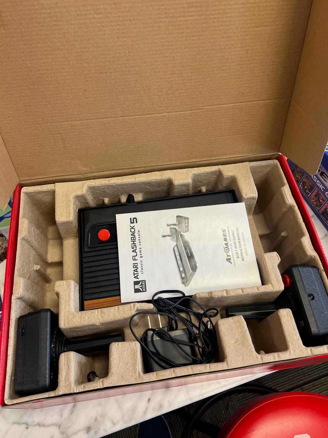 Atari Flashback 5 Classic Game Console + 2 Wireless Joystick Controllers & Cords T7225