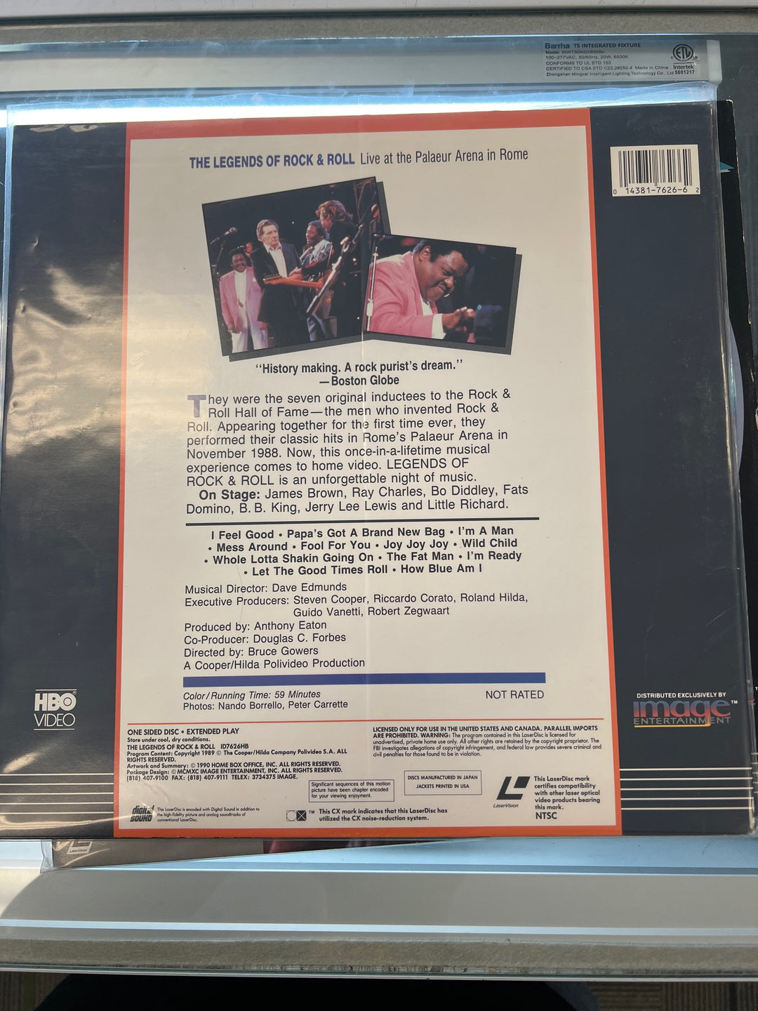 The Legends of Rock & Roll Live (James Brown, Ray Charles, more) Laserdisc   LD121724