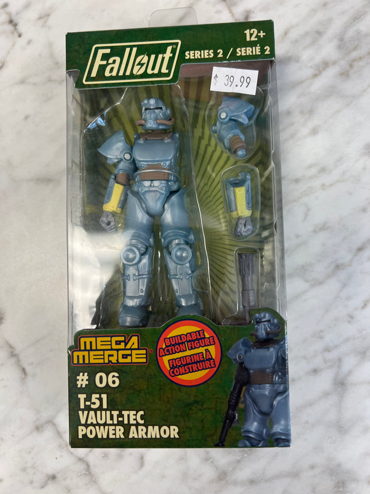 Fallout Mega Merge 4" Figure #06 T-51 Vault-Tec Power Armor 2018 Just Toys  TO121724