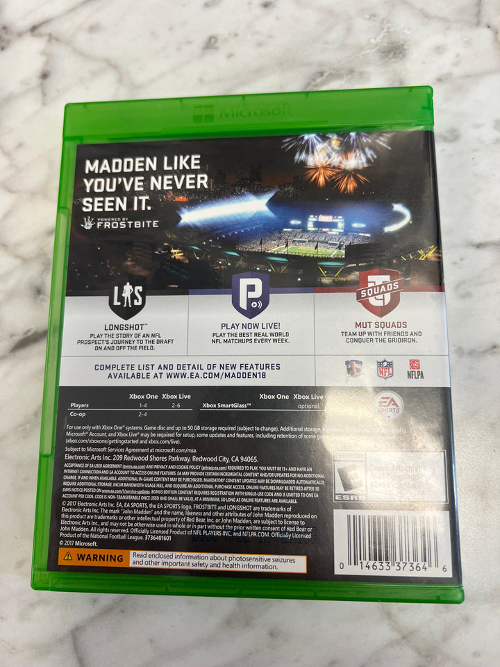 Madden NFL 18 2018 Limited Edition Xbox One Complete used