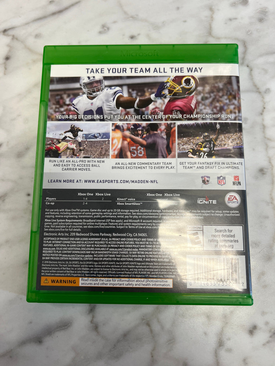 Madden NFL 17 Xbox One Complete used