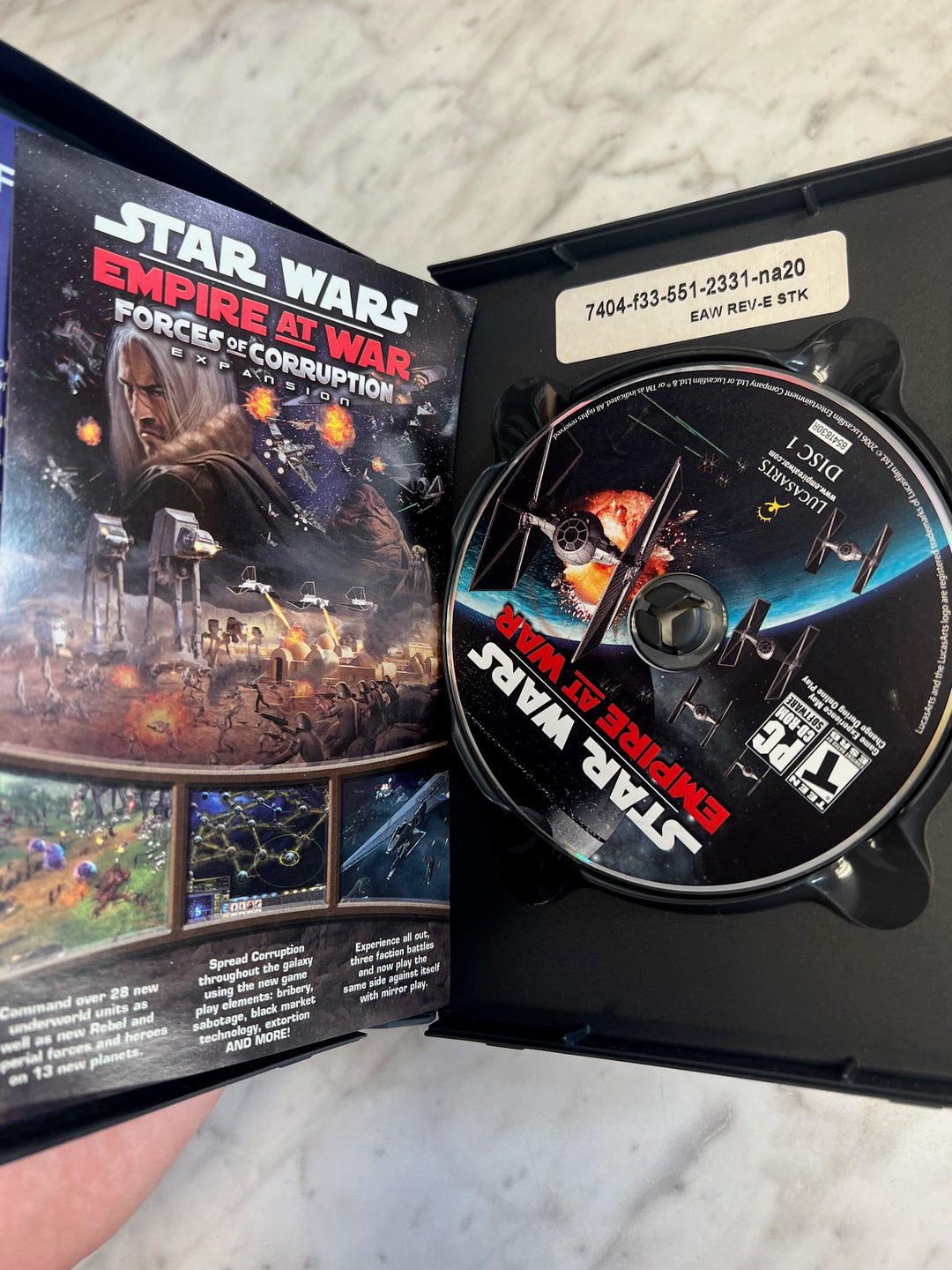 Star Wars Empire at War PC CD-ROM PC7225