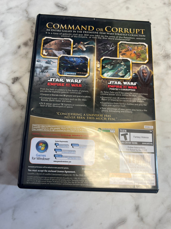 Star Wars Empire at War Gold Pack PC DVD-ROM PC7225