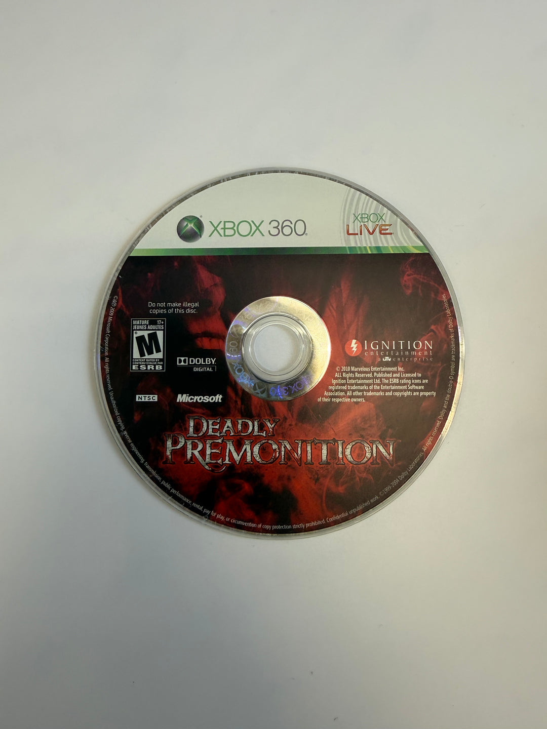 Deadly Premonition *DISC ONLY* - Xbox 360 DI8826