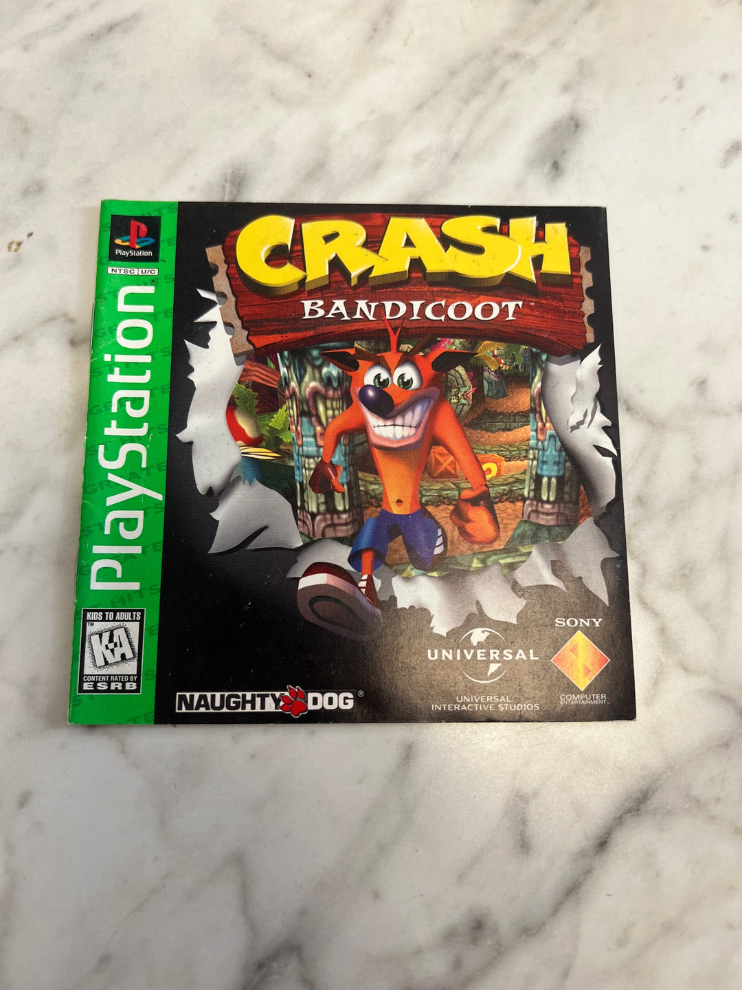 Crash Bandicoot Greatest Hits PS1 Playstation Manual ONLY    MO121724