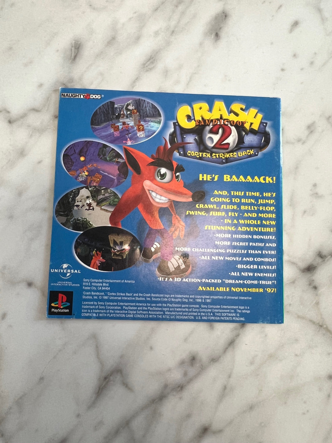 Crash Bandicoot Greatest Hits PS1 Playstation Manual ONLY    MO121724