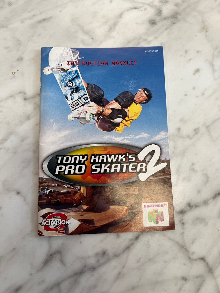 Tony Hawk's Pro Skater 2 for Nintendo 64 N64 Manual ONLY    MO121724