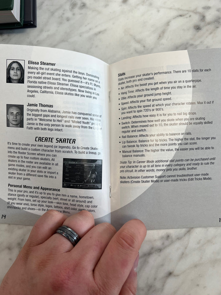 Tony Hawk's Pro Skater 2 for Nintendo 64 N64 Manual ONLY    MO121724