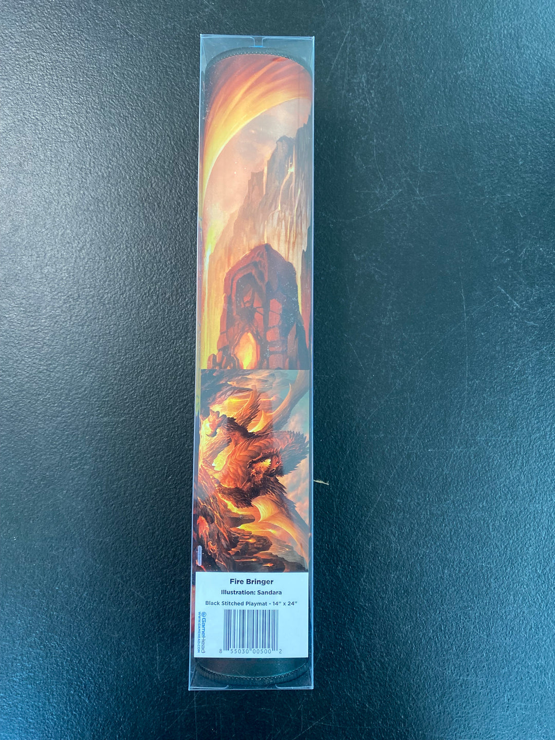 Gamehead Black Stitched 14 x 24 Illustrated Playmat